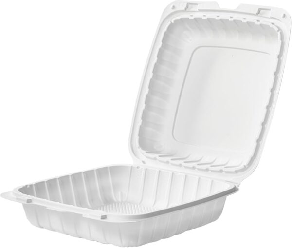 CONTAINER 9X9 PLASTIC WHITE 1-COM, (2/75)PCS 1/150 BOX - Imagen 2