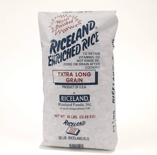 RICE LONG GRAIN 4% RICELAND 1/50 LBS BAG
