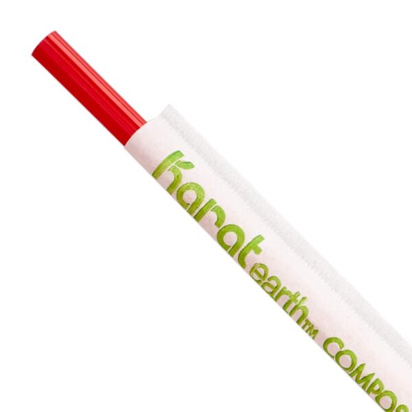 STRAW #9 (RED) PLASTIC-WRAPPED JUMBO (5/500)PCS 1/2500 BOX - Imagen 2